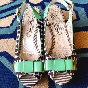 Poetic Liscense polka dot wedges